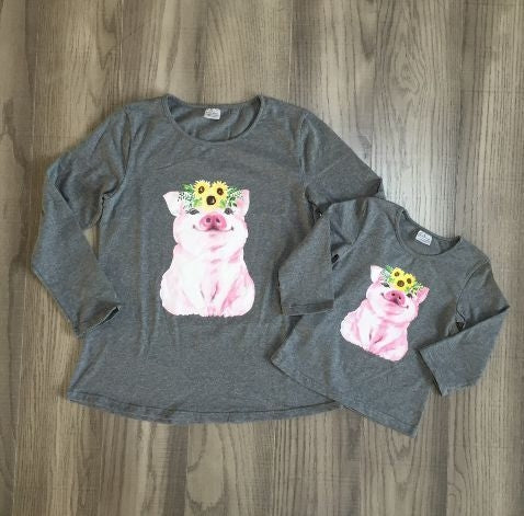 Pretty Piggy Mommy & Me Shirt