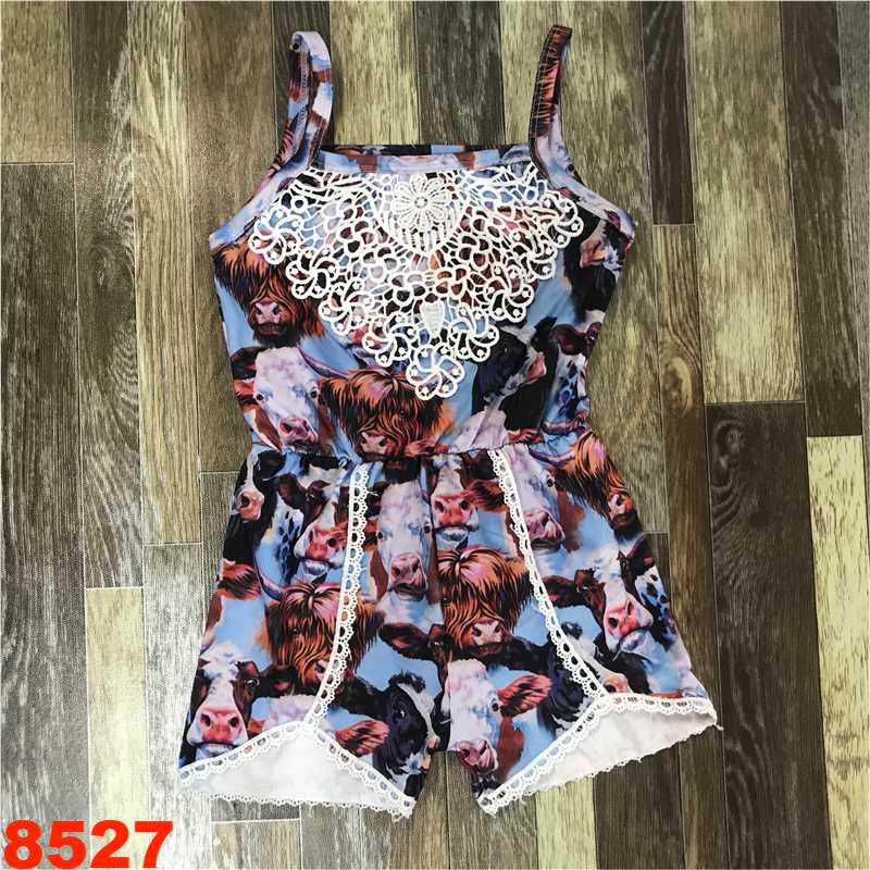 Highland Cow Friends Romper