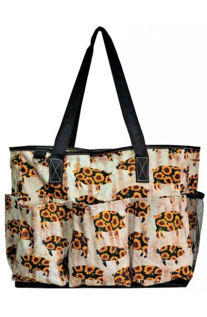 Sunflower Pigs Utility Tote