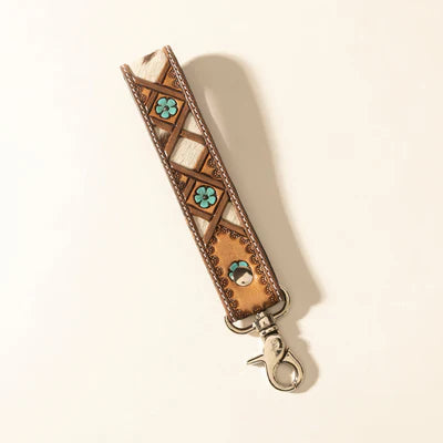 Leather & Hairon Key Fob