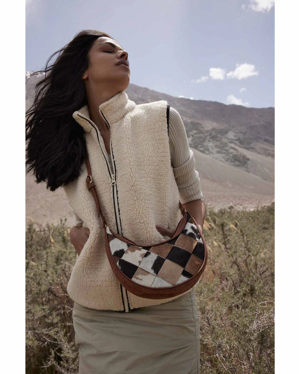 Pecos Rising Weave Pattern Swoop Bottom Bag
