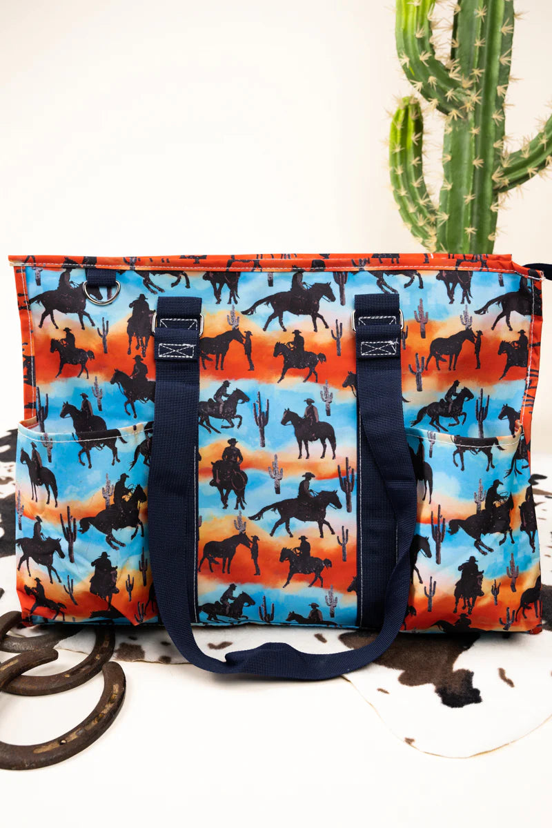 Riding Into the Sunset Large Organizer Tote