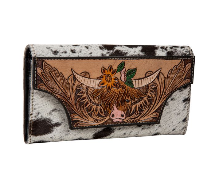 Bloomin' Steer Hand-tooled Wallet