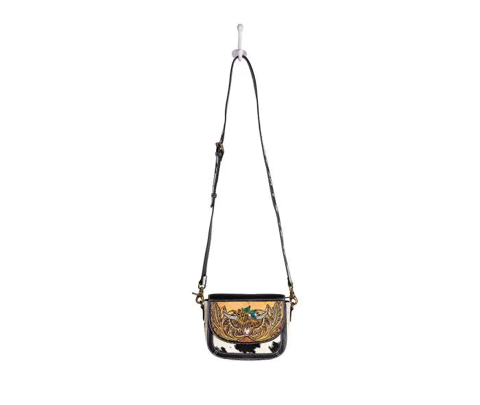 Bloomin' Steer Small Hand-Tooled Bag