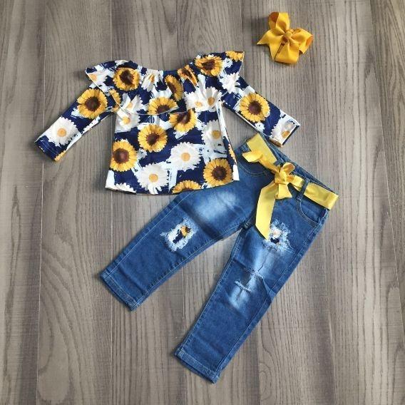 Field of Flowers Denim Set