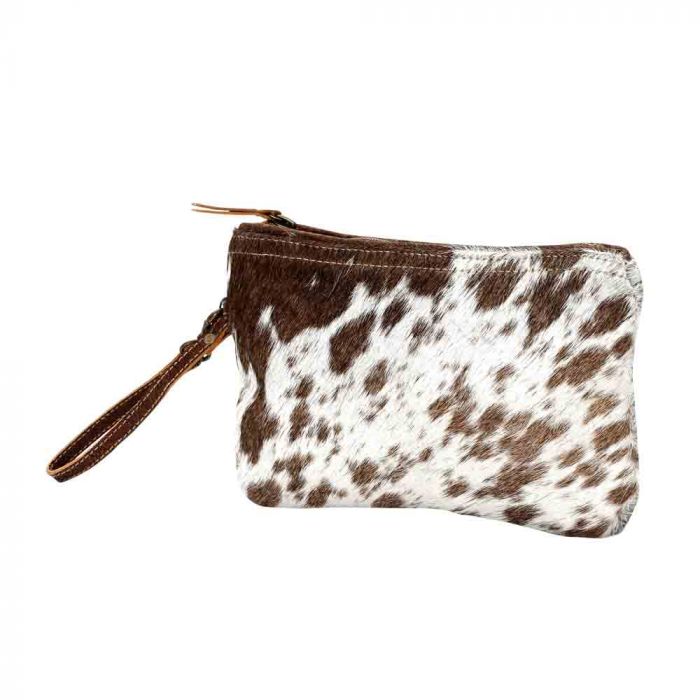 White & Brown Hair on Small Bag