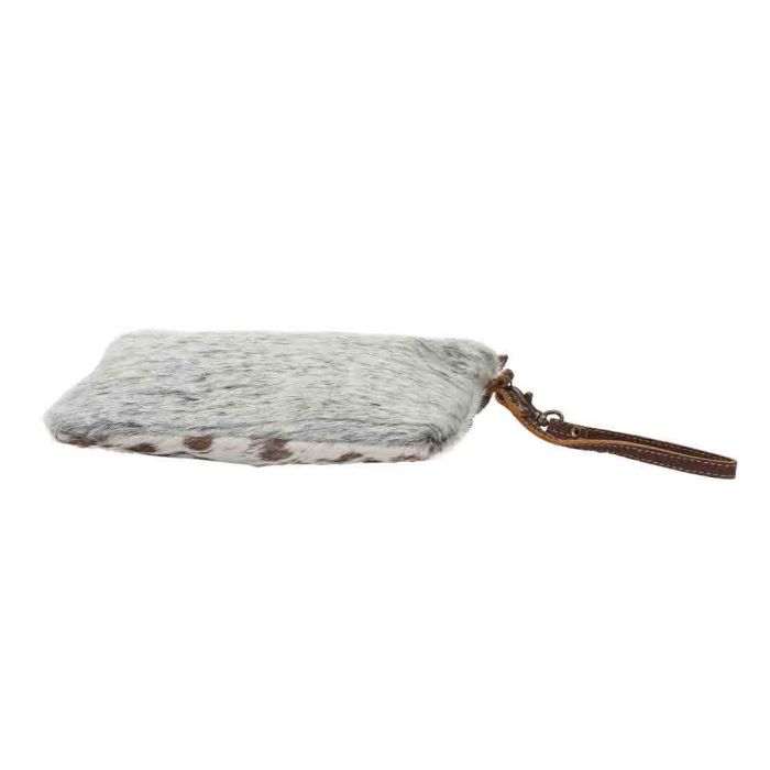 White & Brown Hair on Small Bag