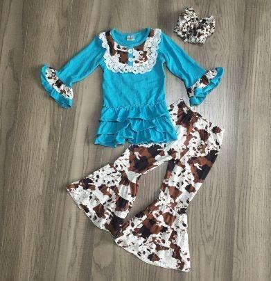 Turquoise Cow Bells Set