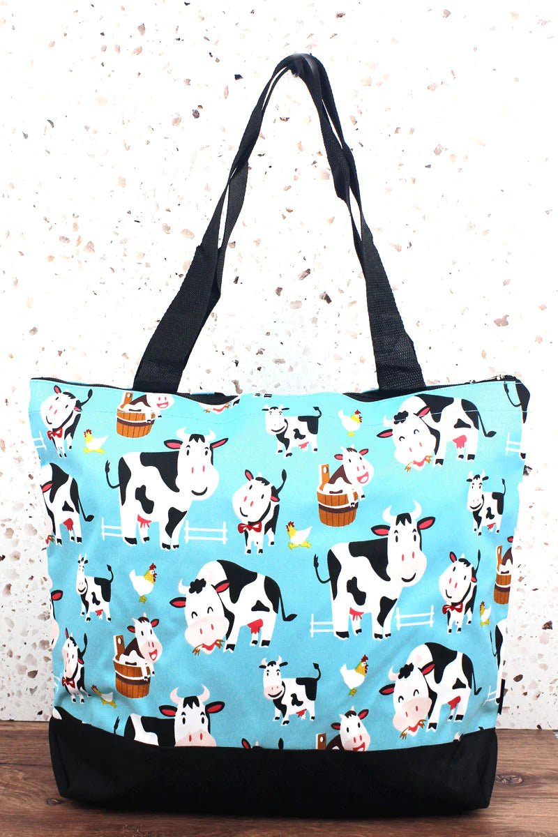Udderly Cute Cows Shoulder Tote Bag