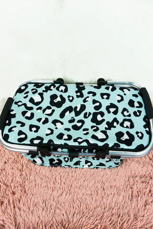 Blue Leopard Market Basket