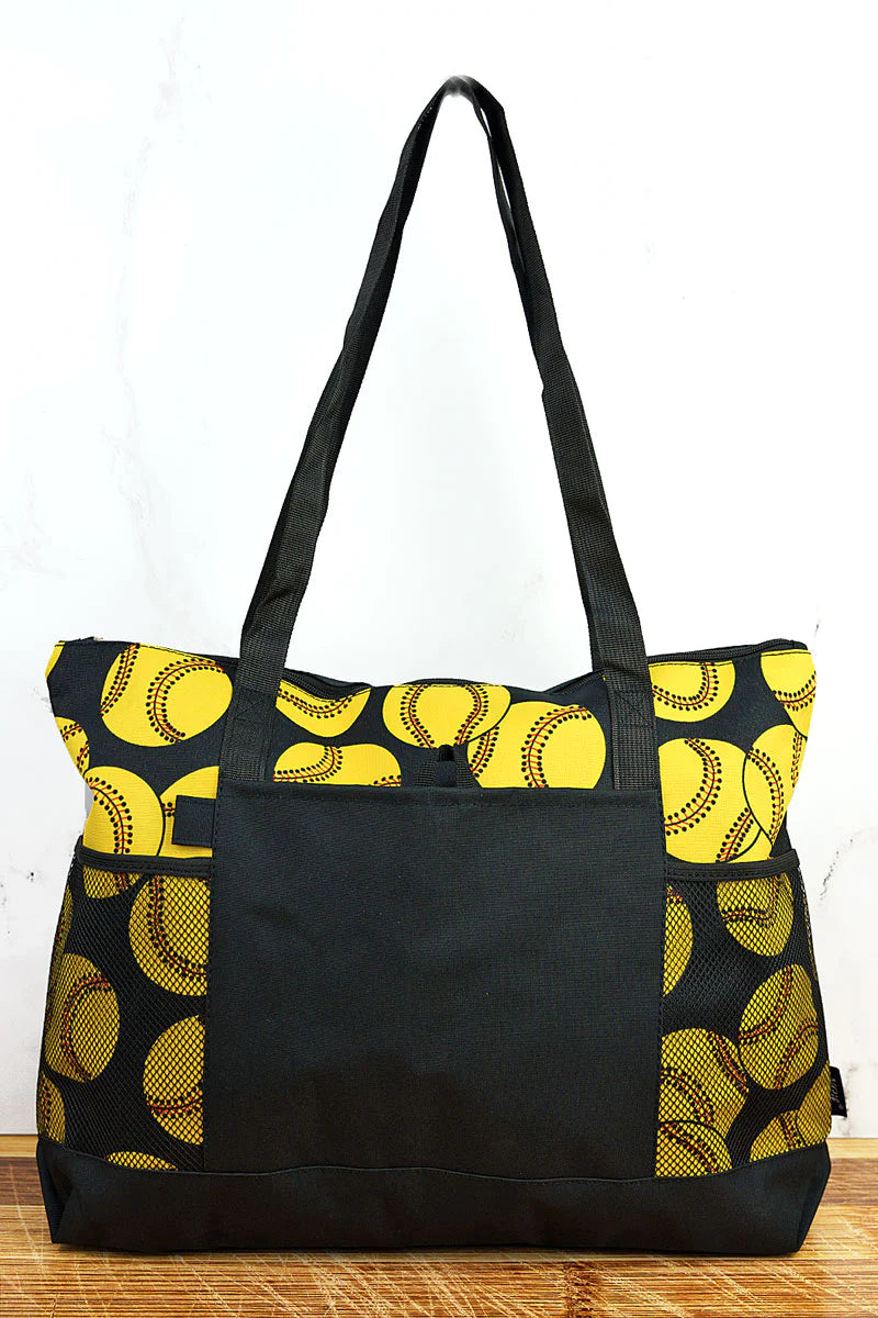 Softball Pocket Tote Bag
