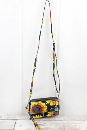 Sunflower Crossbody Clutch