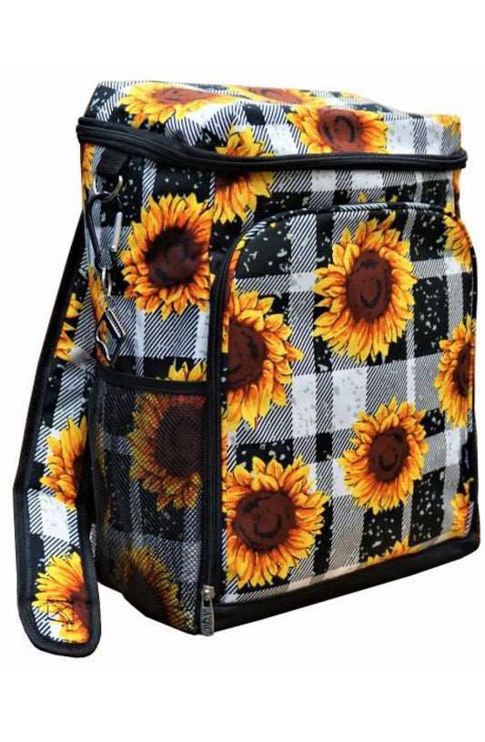 Sunflower Plaid Cooler Backpack