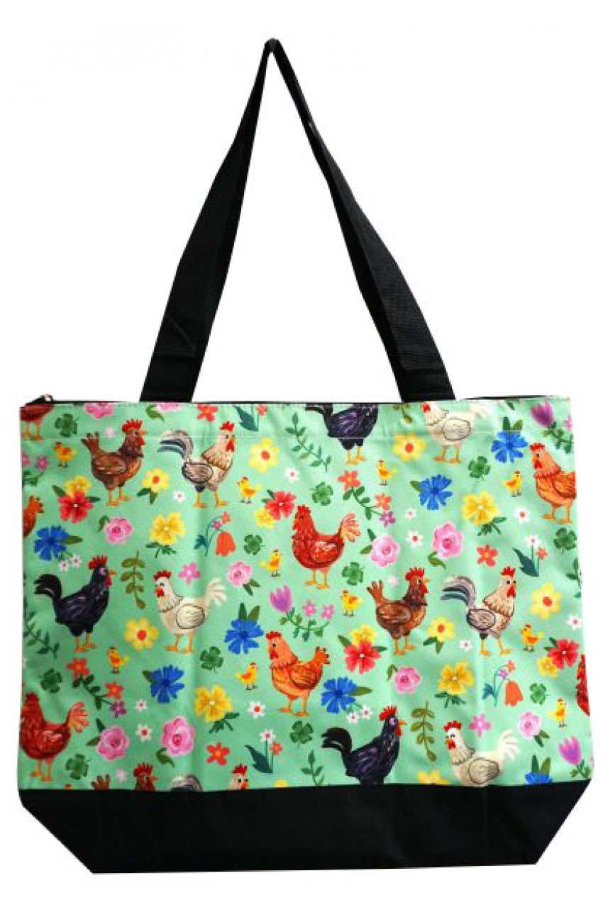 Cluck & Bloom Shoulder Tote Bag