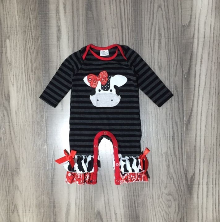 Cow Sister Romper