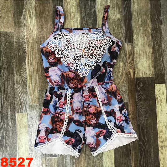 Highland Cow Friends Romper