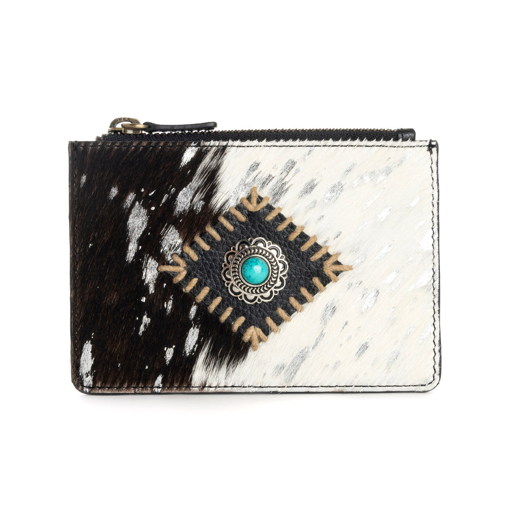Eye of the Goddess Credit Card Wallet in Black & W