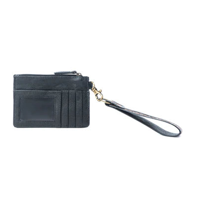 Wildflower Mesa Handtooled Hairon Leather Card Holder