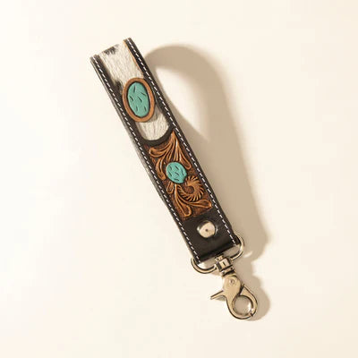 Leather & Hairon Key Fob