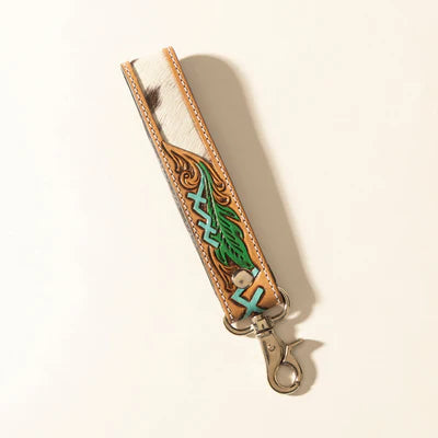 Leather & Hairon Key Fob