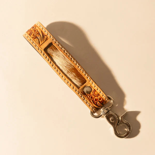 Leather & Hairon Key Fob