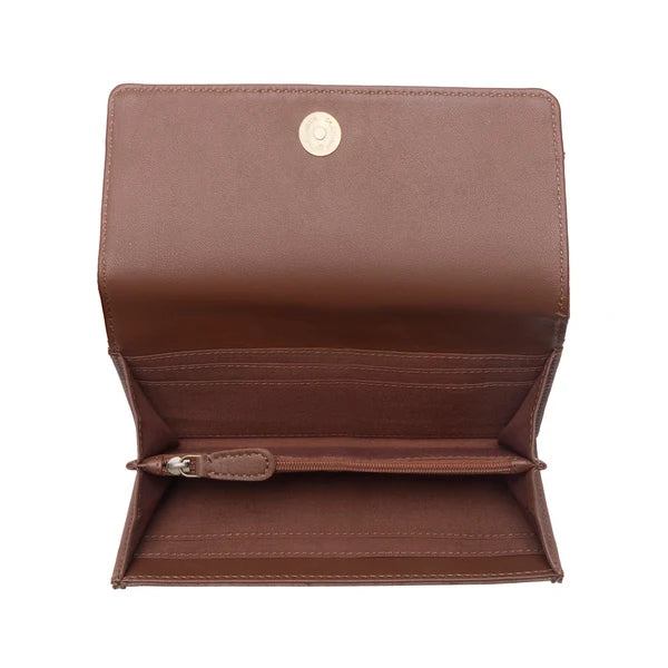 Rustwood Concho Leather Wallet in Charcoal Cream