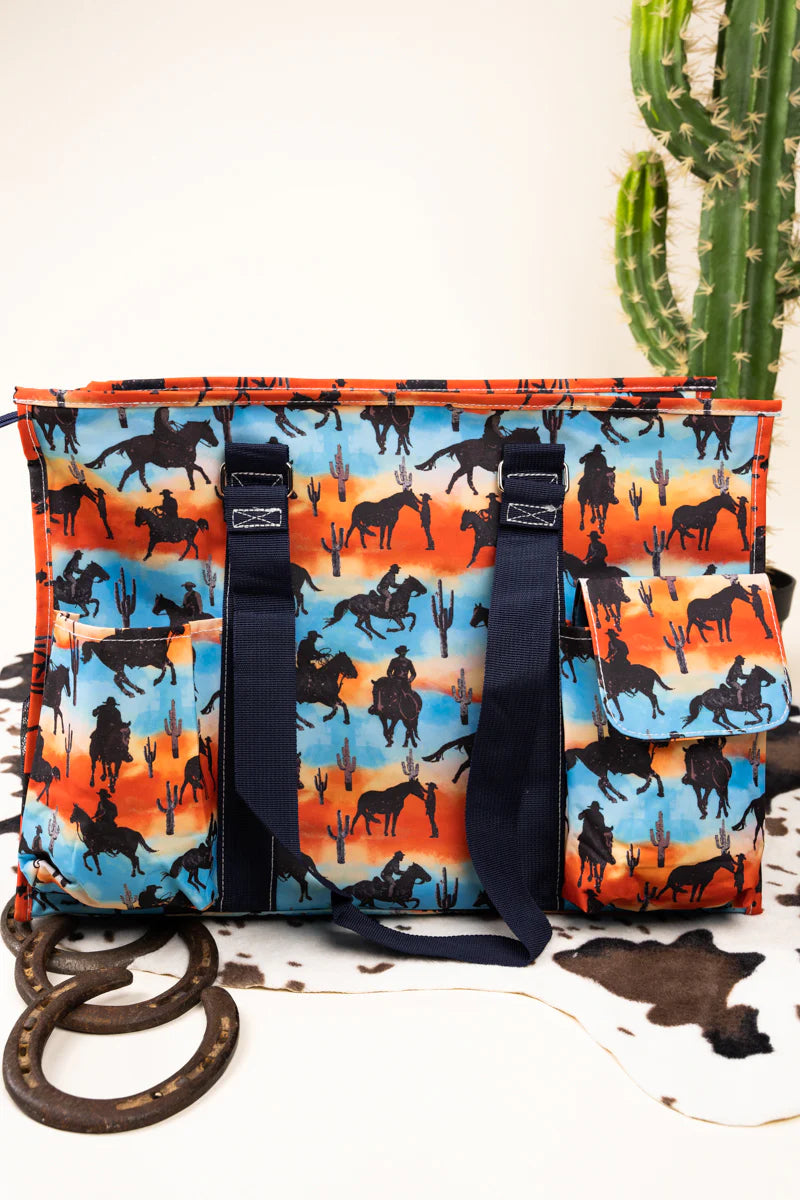 Riding Into the Sunset Large Organizer Tote