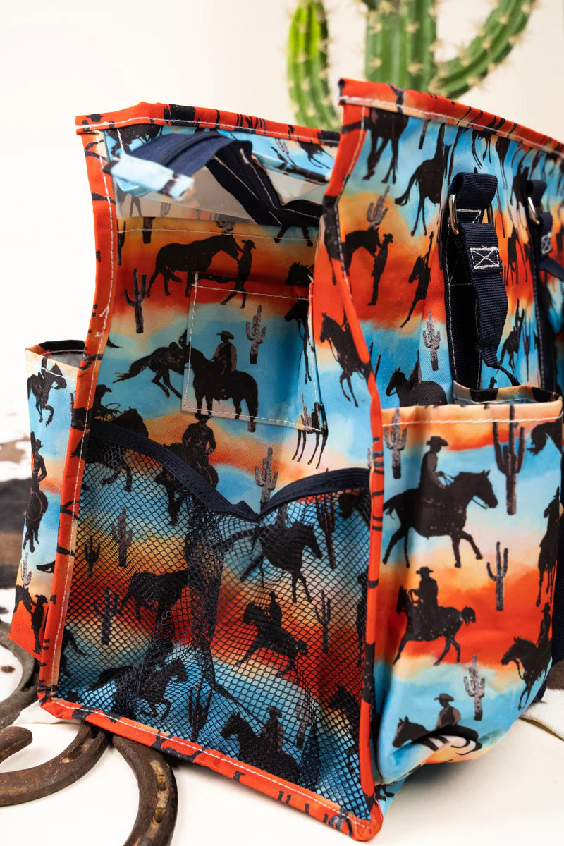 Riding Into the Sunset Large Organizer Tote
