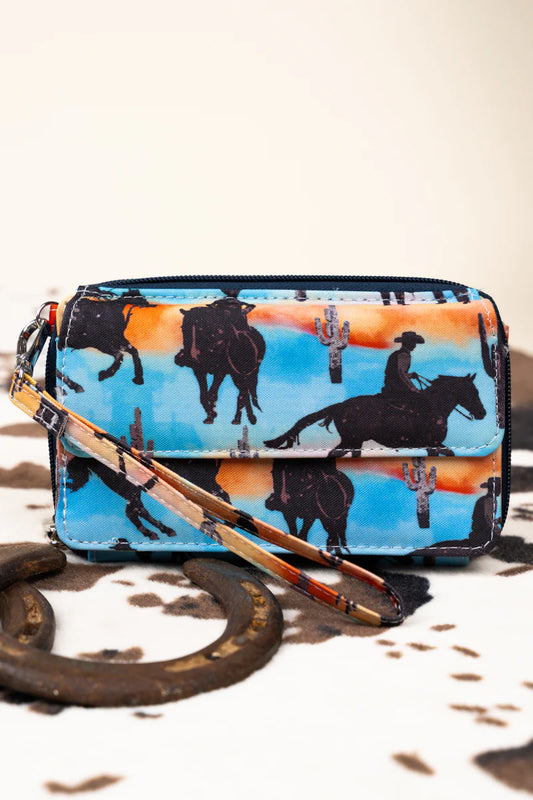 Riding Into the Sunset Crossbody Clutch