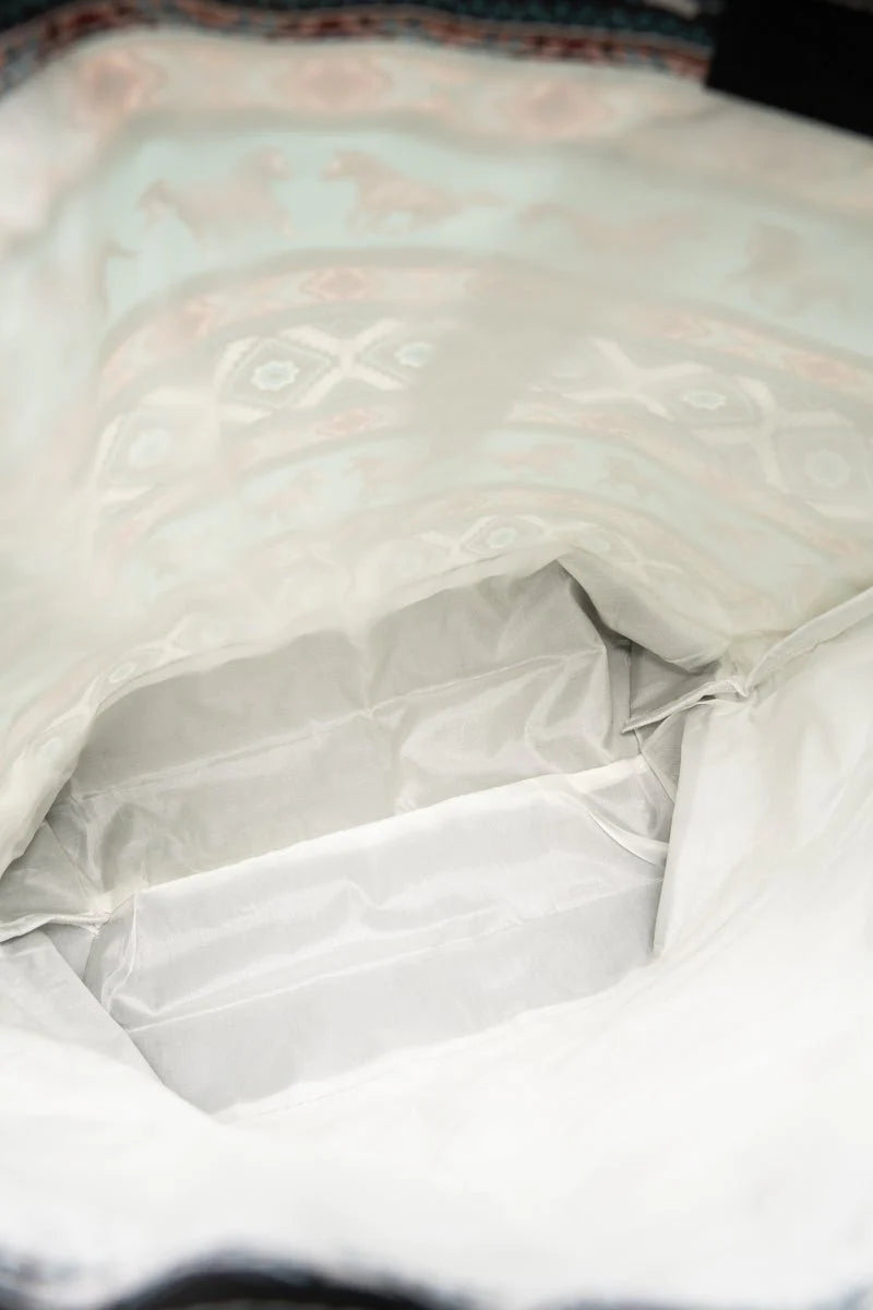 Blue Mountain Bronco Shoulder Tote Bag