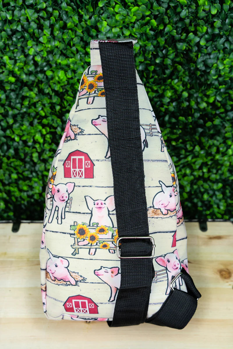 Getting Piggy With It Medium Sling Backpack