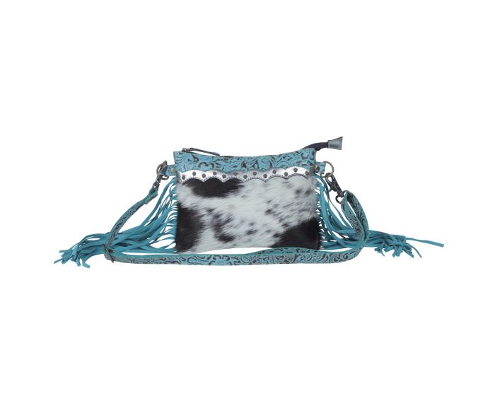 Exotic Azure Leather & Hairon Bag