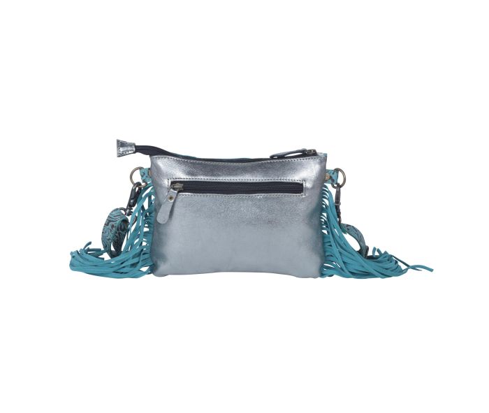 Exotic Azure Leather & Hairon Bag