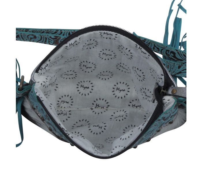 Exotic Azure Leather & Hairon Bag