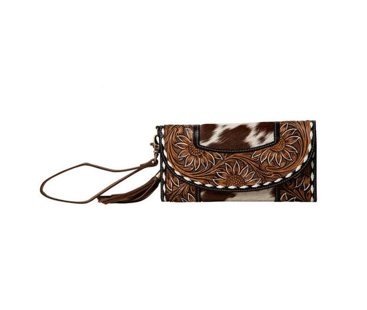 Sandstone Trail Hand-Tooled Wristlet Wallet