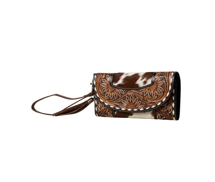 Sandstone Trail Hand-Tooled Wristlet Wallet
