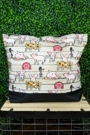 Getting Piggy With It Shoulder Tote Bag