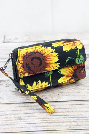 Sunflower Crossbody Clutch